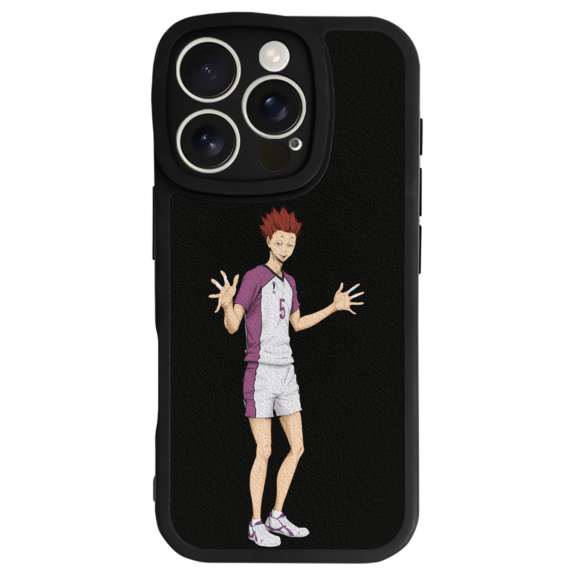 （画像用） ハイキュー!! Haikyu!! 【iPhone 16シリーズ対応】シリコンスマホケース（レザー調） 材質：シリコン